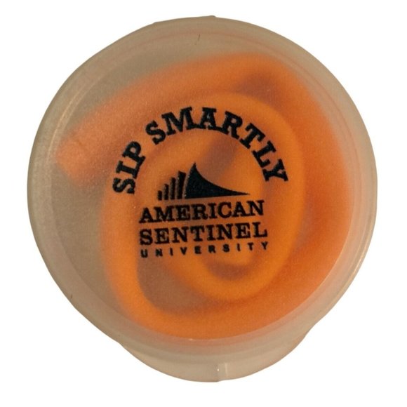 Sip Smartly Reusable Flexible Straw Plastic Case Orange 10 inch - Picture 1 of 3